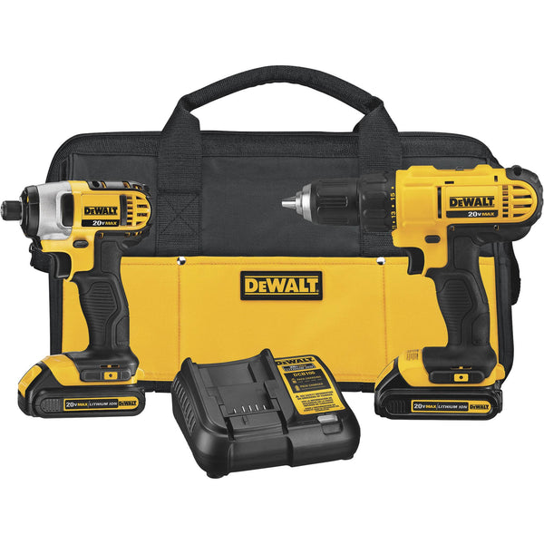 DeWalt DCK240C2 20 - Volt Cordless Lithium Ion Drill Driver and Impact Driver Kit