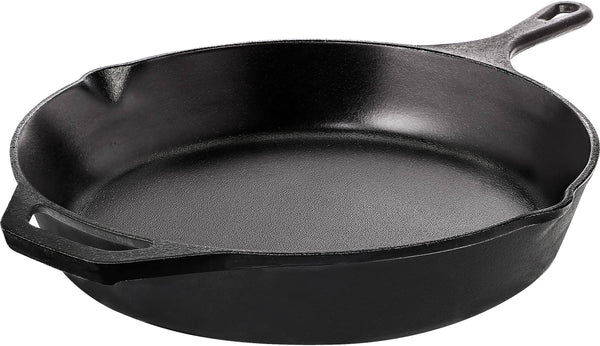 Utopia Kitchen Saute Fry Pan - Chefs Pan, Pre - Seasoned Cast Iron Skillet - Frying Pan 12 inch - Safe Grill Cookware for Indoor & Outdoor Use - Cast