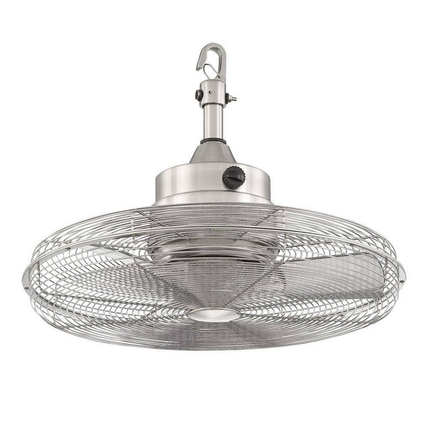 Calthorpe 20 in. Portable Brushed Nickel Ceiling Fan